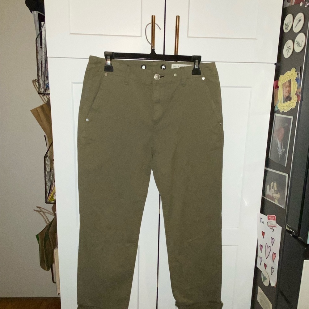 Rag & Bone Buckley Cotton army green Khaki chino pants Basic Minimalist Basic - Picture 4 of 10